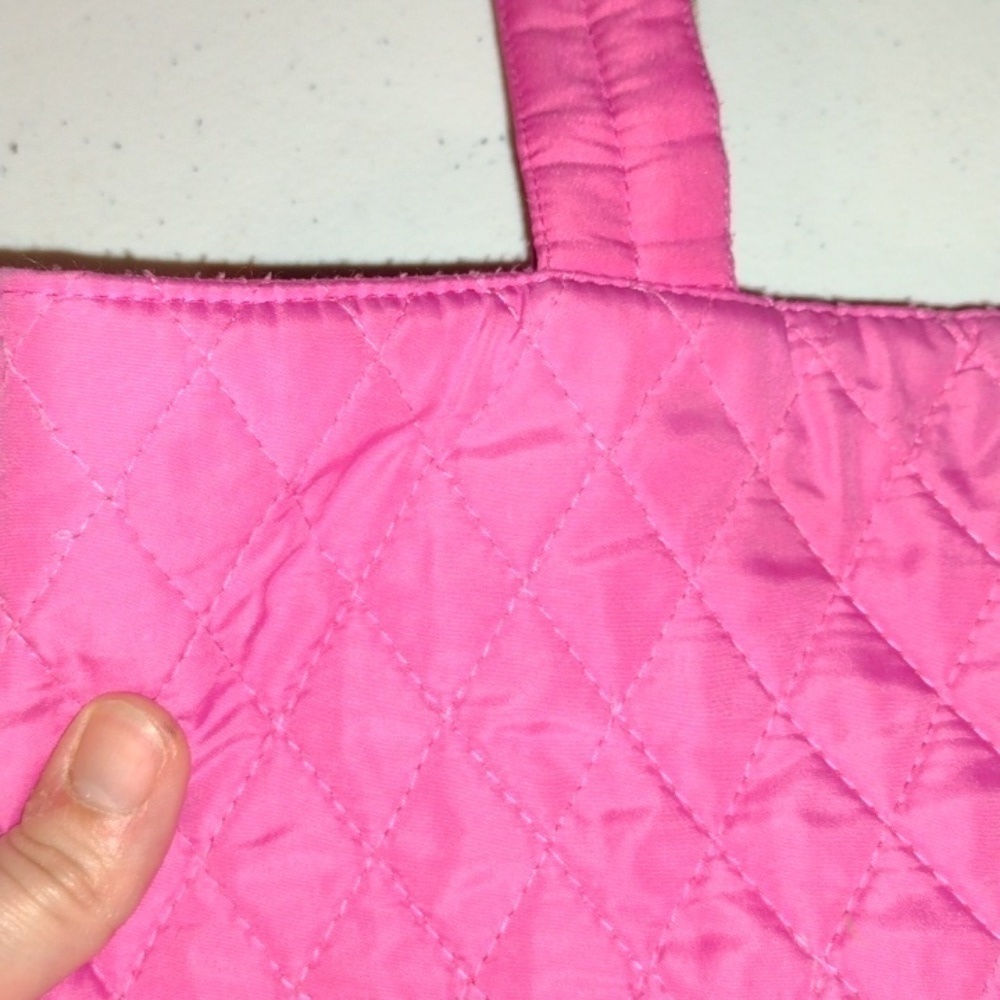 BELVAH quilted diaper bag w/ bow pink and floral Barbiecore - Picture 10 of 12